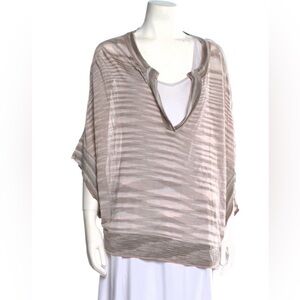MISSONI. Striped V-Neck Tee-Shirt.